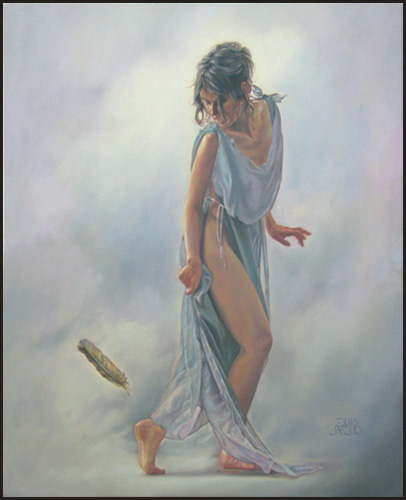 Plume d'or.Oil, 20 x 16 in.SOLD
